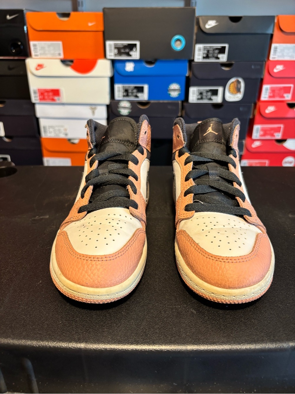 Jordan Mid Top Sneakers Pink, White & Black - Picture 2 of 8